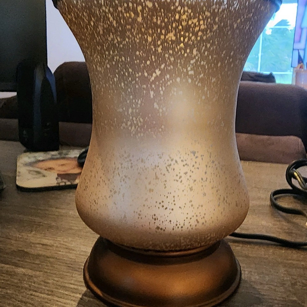 Retro Scentsy Large Gold Speckled Wax Warmer